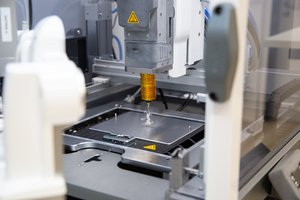 3D-Drucker Detailfoto mit Probedruck